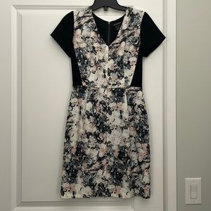 Floral pastel print with black colour blocking